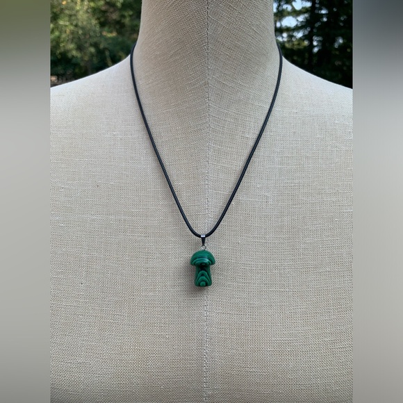 Handmade Genuine Stone Mushroom Amulet Necklace - Picture 3 of 11